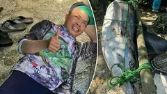 So groß wie ein Mensch: Fischer fängt 63 Kilogramm schweren Rekordfang